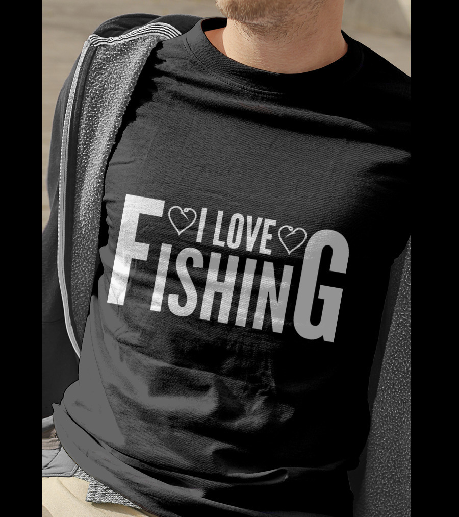 I Love Heart Fishing T-Shirt