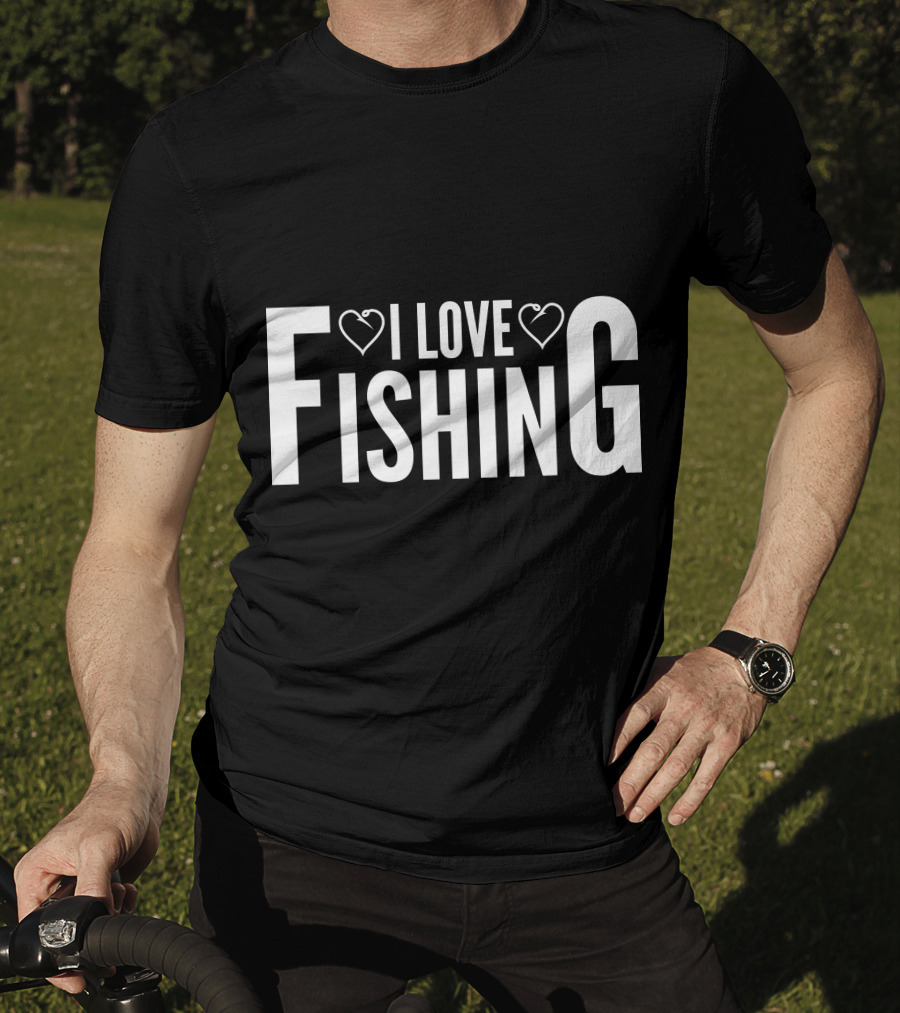 I Love Heart Fishing T-Shirt