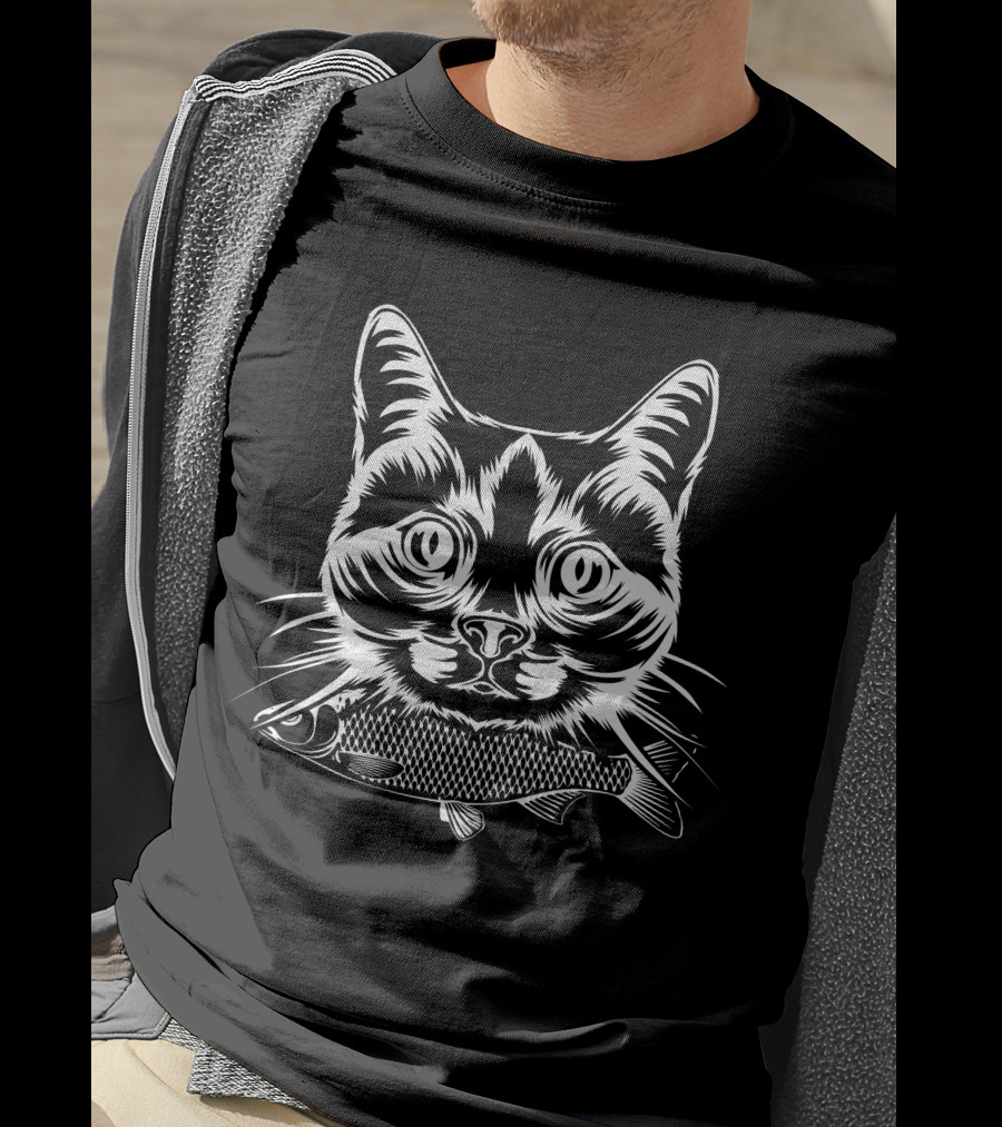 Cat And Fish Lover T-Shirt