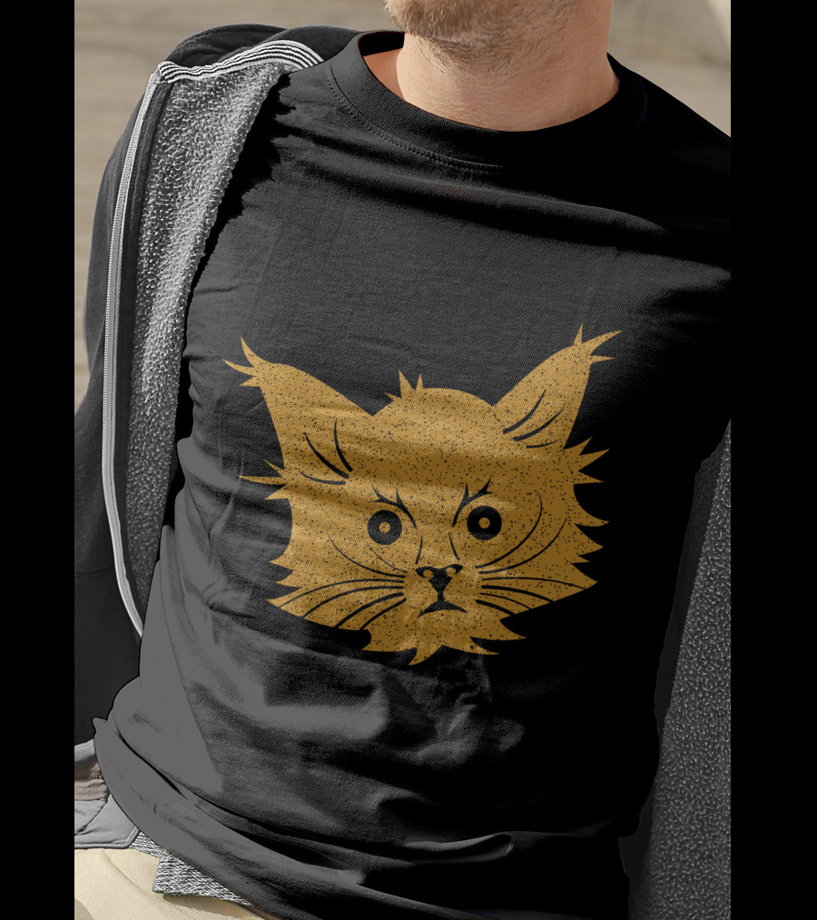 Cat Lover Whiskers Face T-Shirt