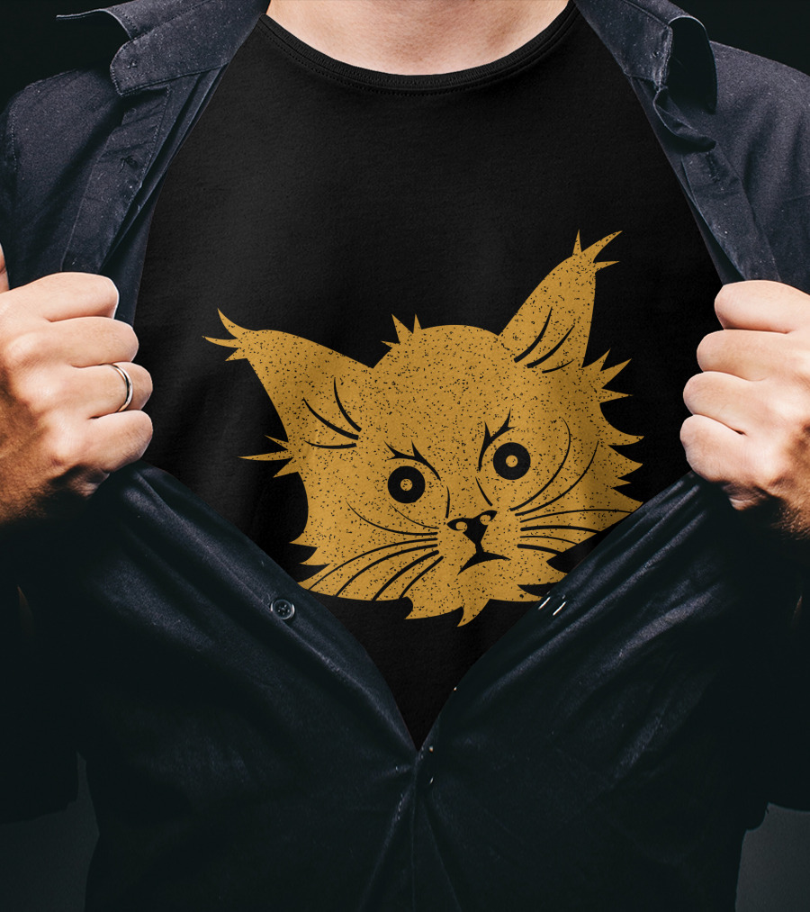 Cat Lover Whiskers Face T-Shirt