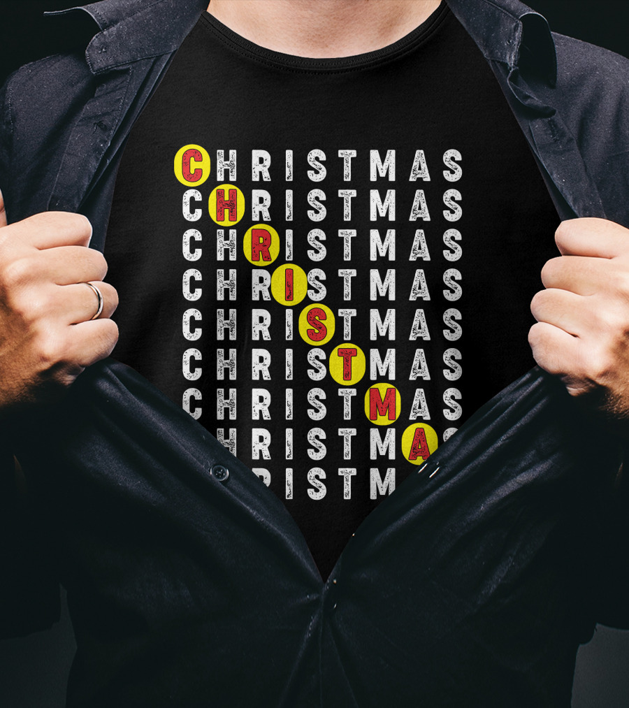 CHRISTMAS Word Search Highlight Puzzle T-Shirt