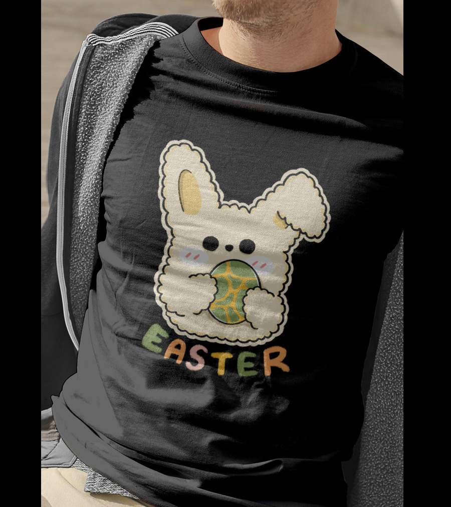 Easter Bunny Holding Easter Egg Sticker T-Shirt