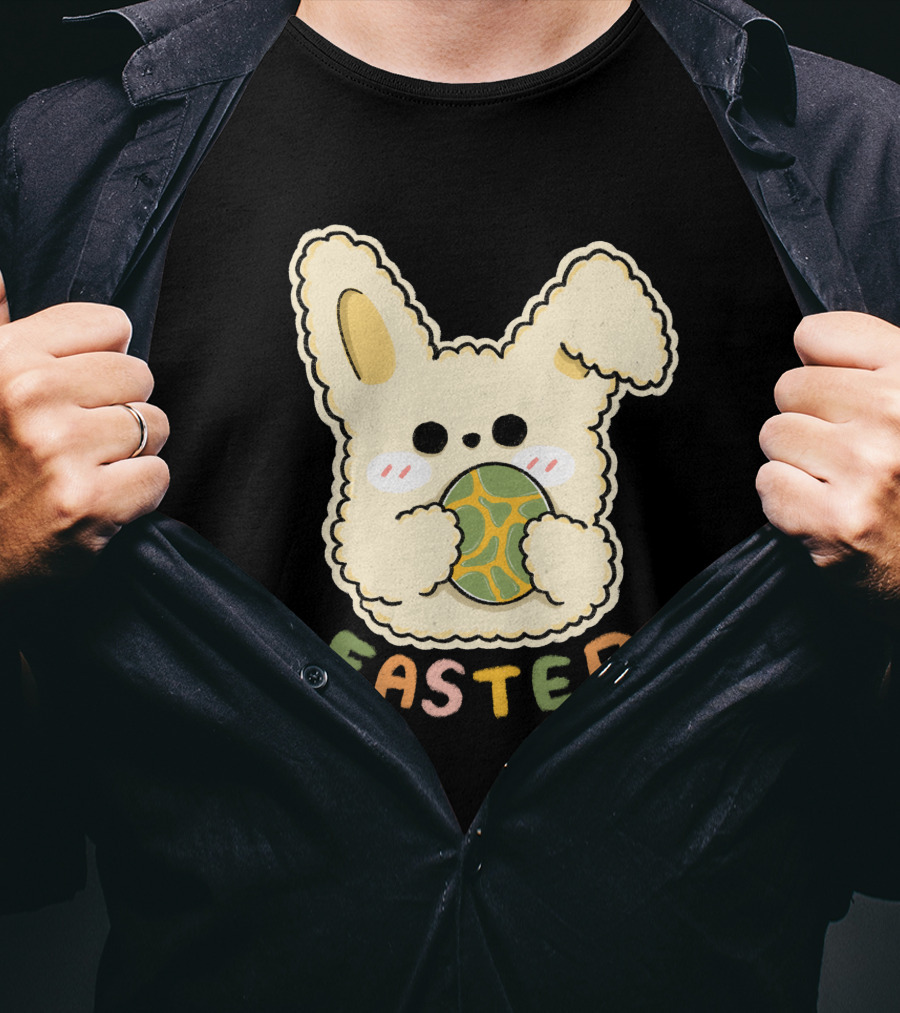 Easter Bunny Holding Easter Egg Sticker T-Shirt