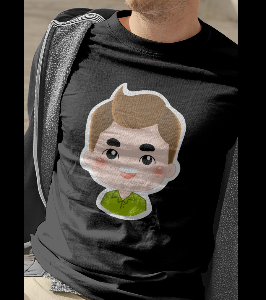 Fathers Day Daddy Sticker Cute Cartoon Character T-Shirt