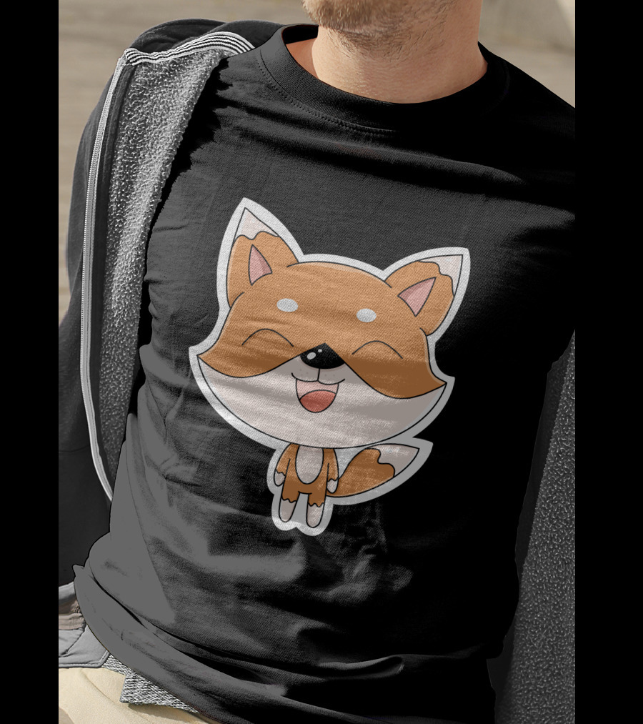 Fox Cartoons Happy Cute Fox Character T-Shirt