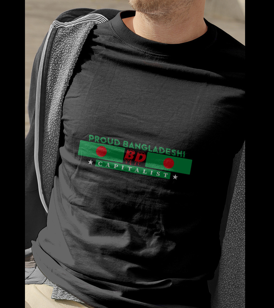 Proud Bangladeshi BD Capitalist Flag Symbol Stars T-Shirt