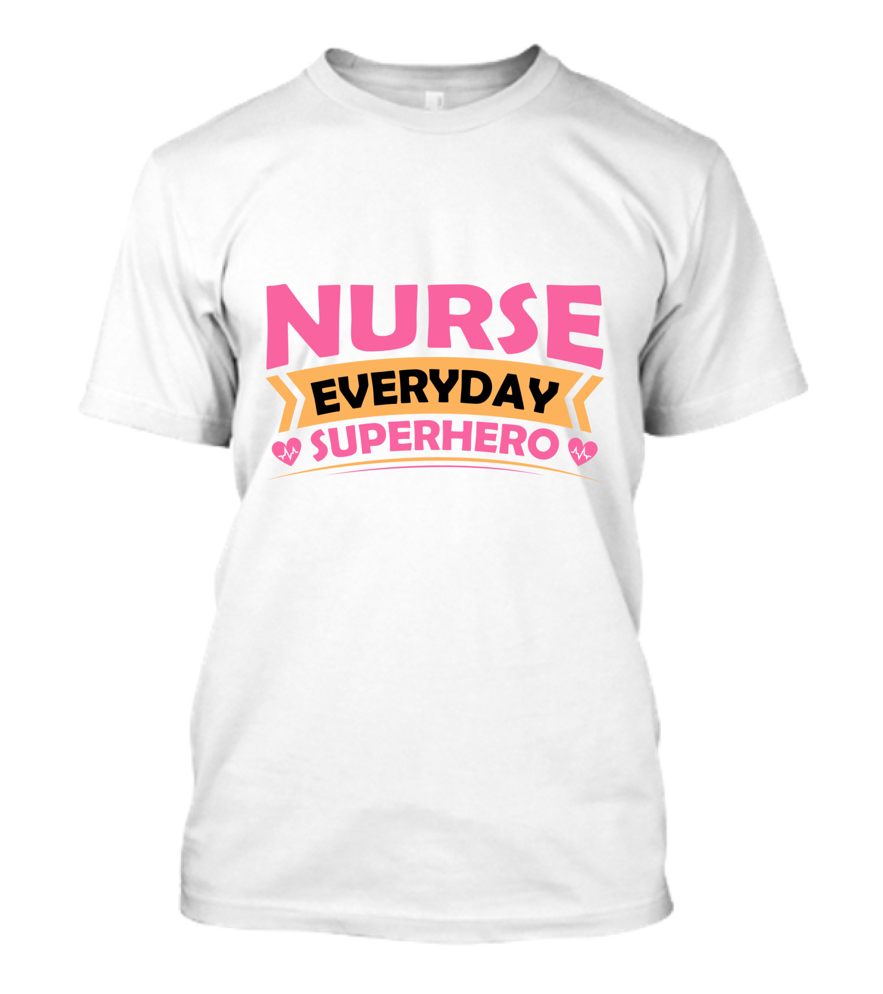 Nurse Everyday Superhero Heartbeat Icons T-Shirt