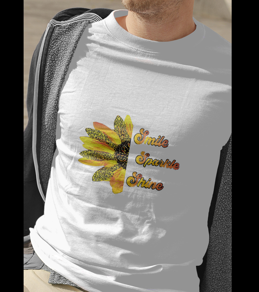 Smile Sparkle Shine Sunflower Blossom Burst T-Shirt