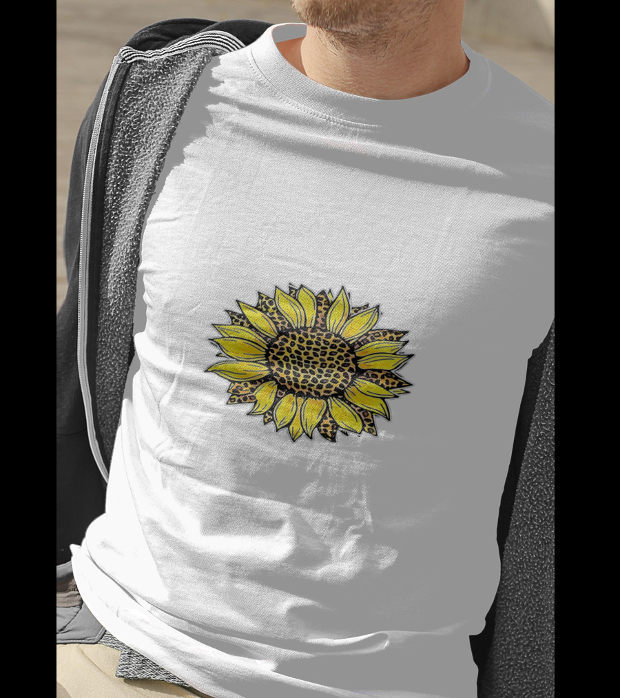 Leopard Print Sunflower T-Shirt