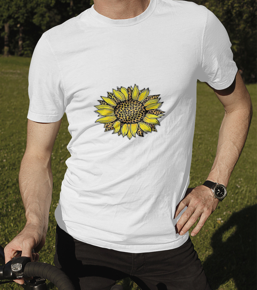 Leopard Print Sunflower T-Shirt
