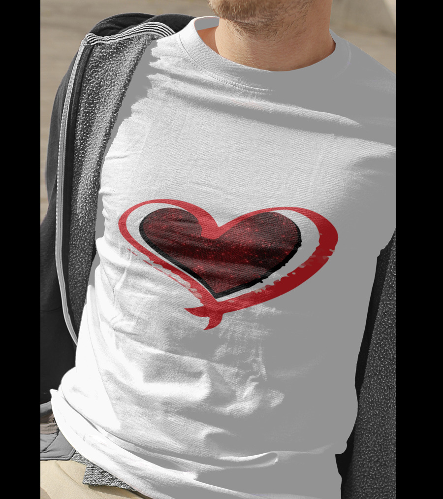 Valentines Day Heart Red Sparkle T-Shirt