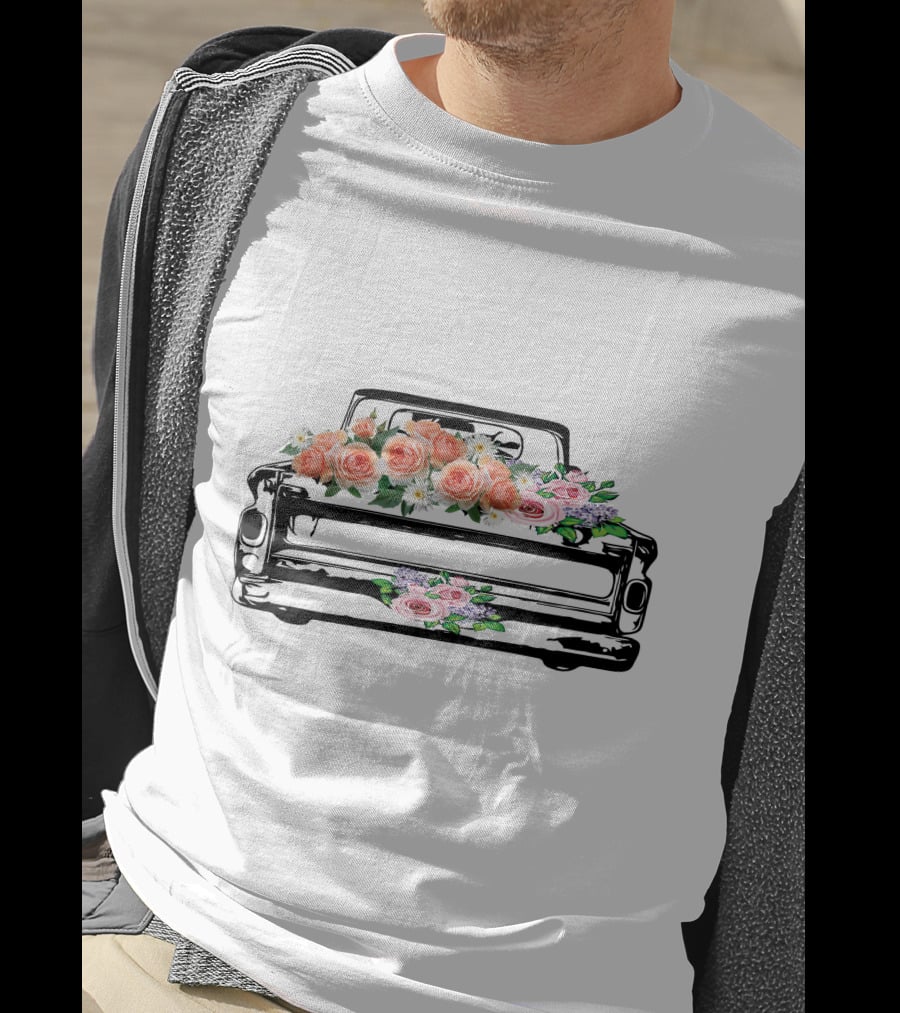Vintage Truck Floral Arrangement T-Shirt