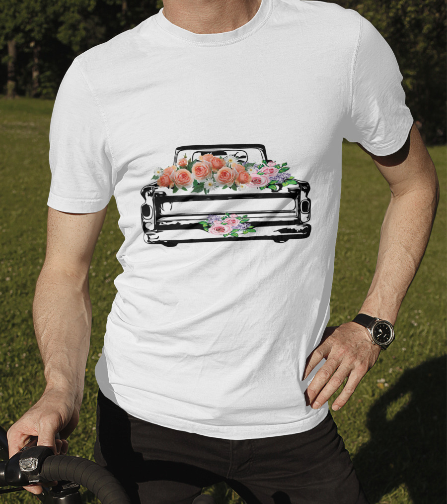 Vintage Truck Floral Arrangement T-Shirt