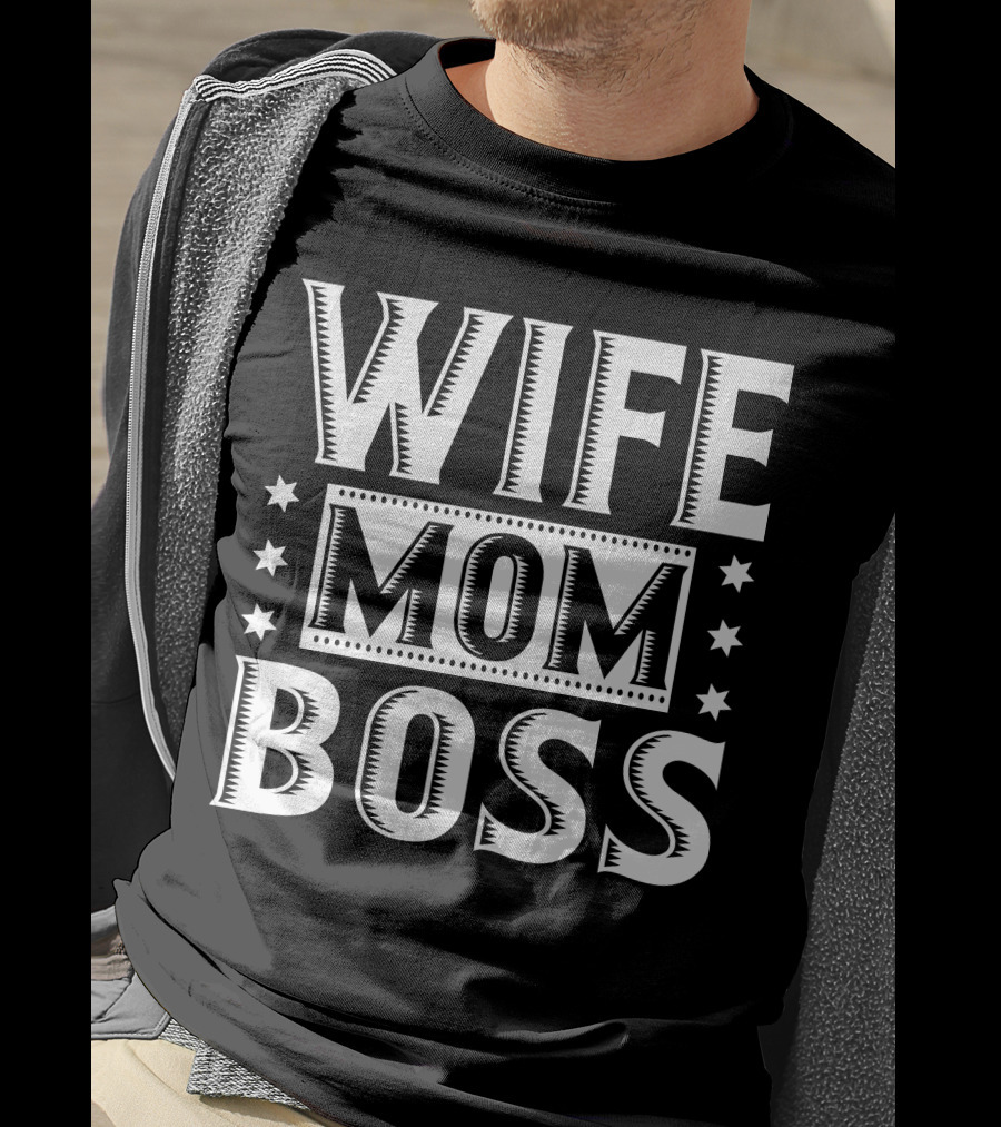 Wife Mom Boss Stars T-Shirt