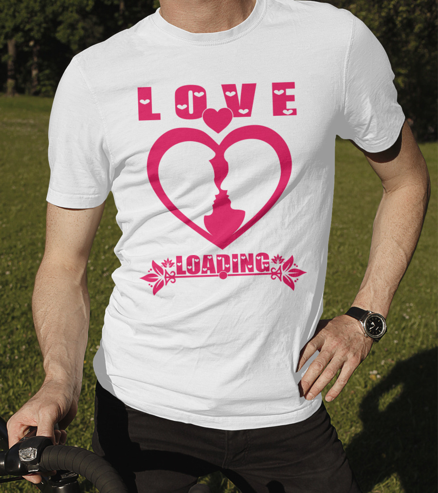 LOVE Heart Silhouette Couple LOADING T-Shirt