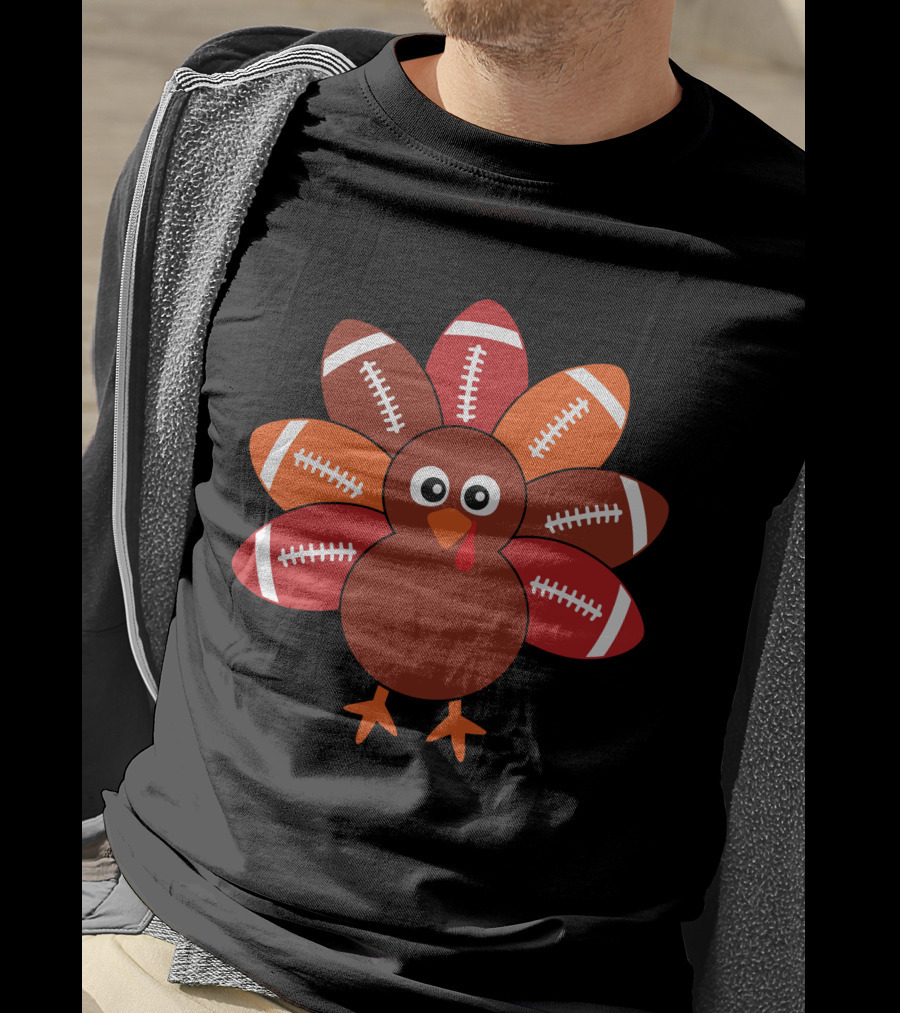 Football Turkey Thanksgiving Balls Festival T-Shirt