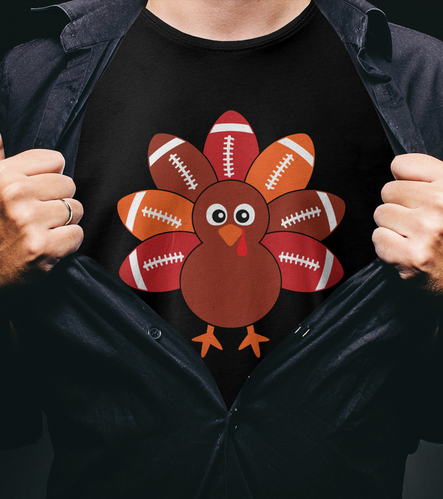 Football Turkey Thanksgiving Balls Festival T-Shirt
