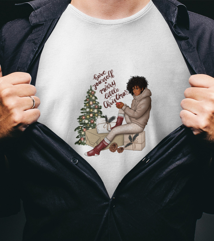 Have Yourself A Merry Melanin Christmas T-Shirt