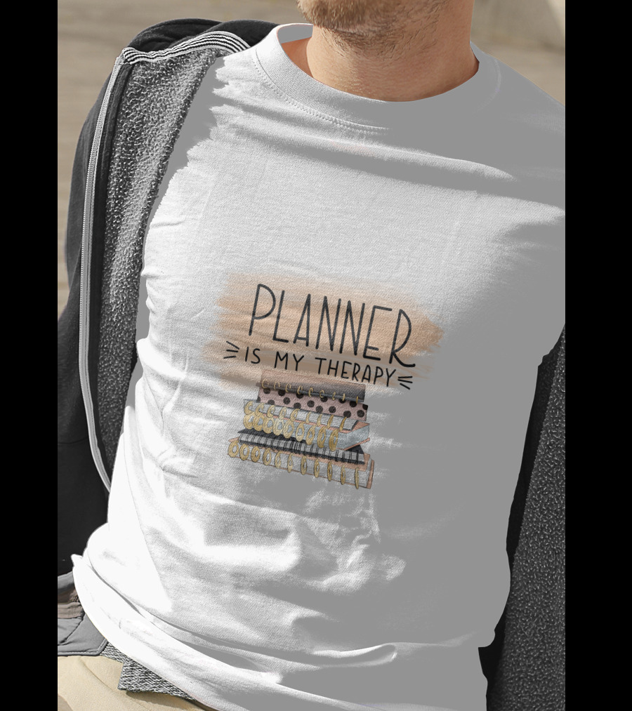 Planner Is My Therapy Stack Of Notebooks T-Shirt