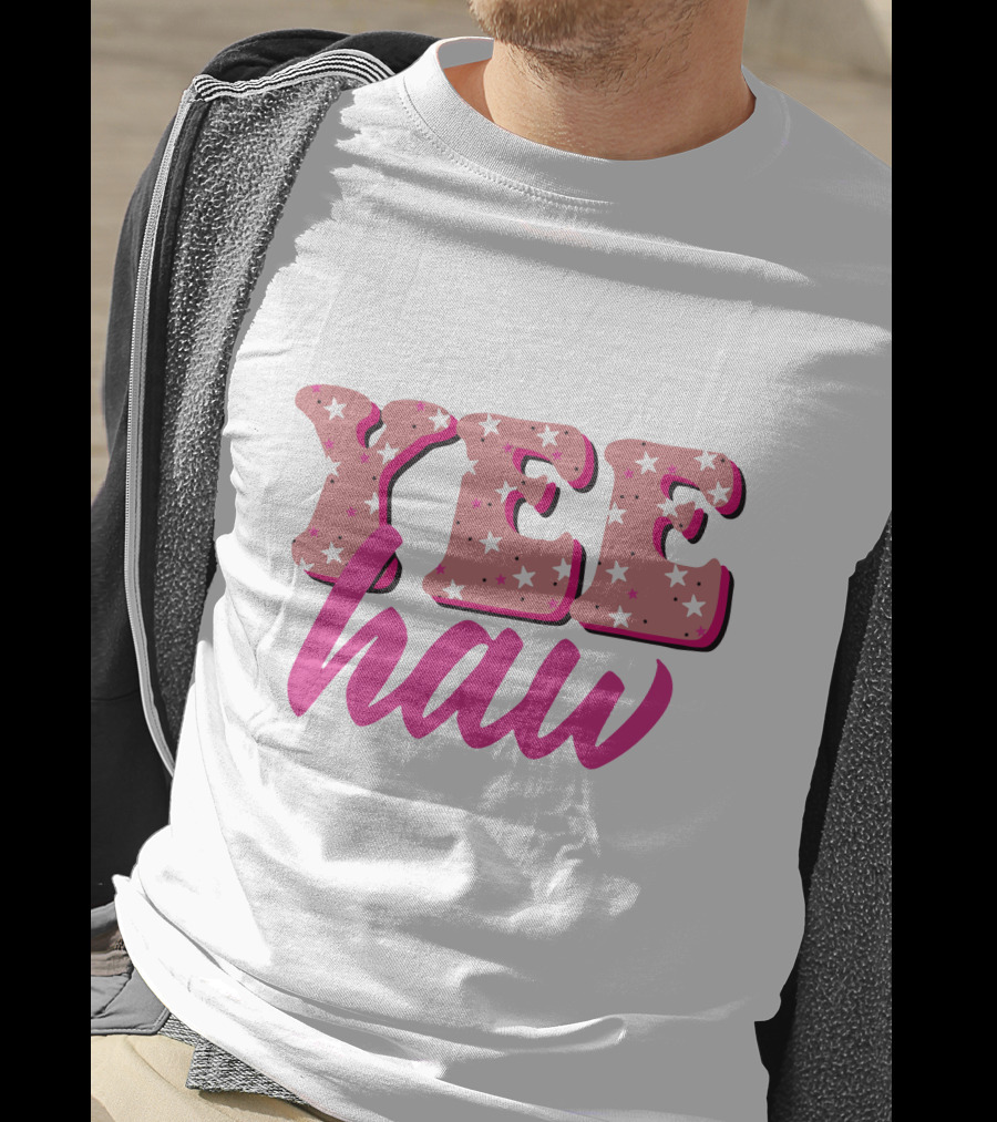 Retro Yee Haw Star Pattern Howdy T-Shirt