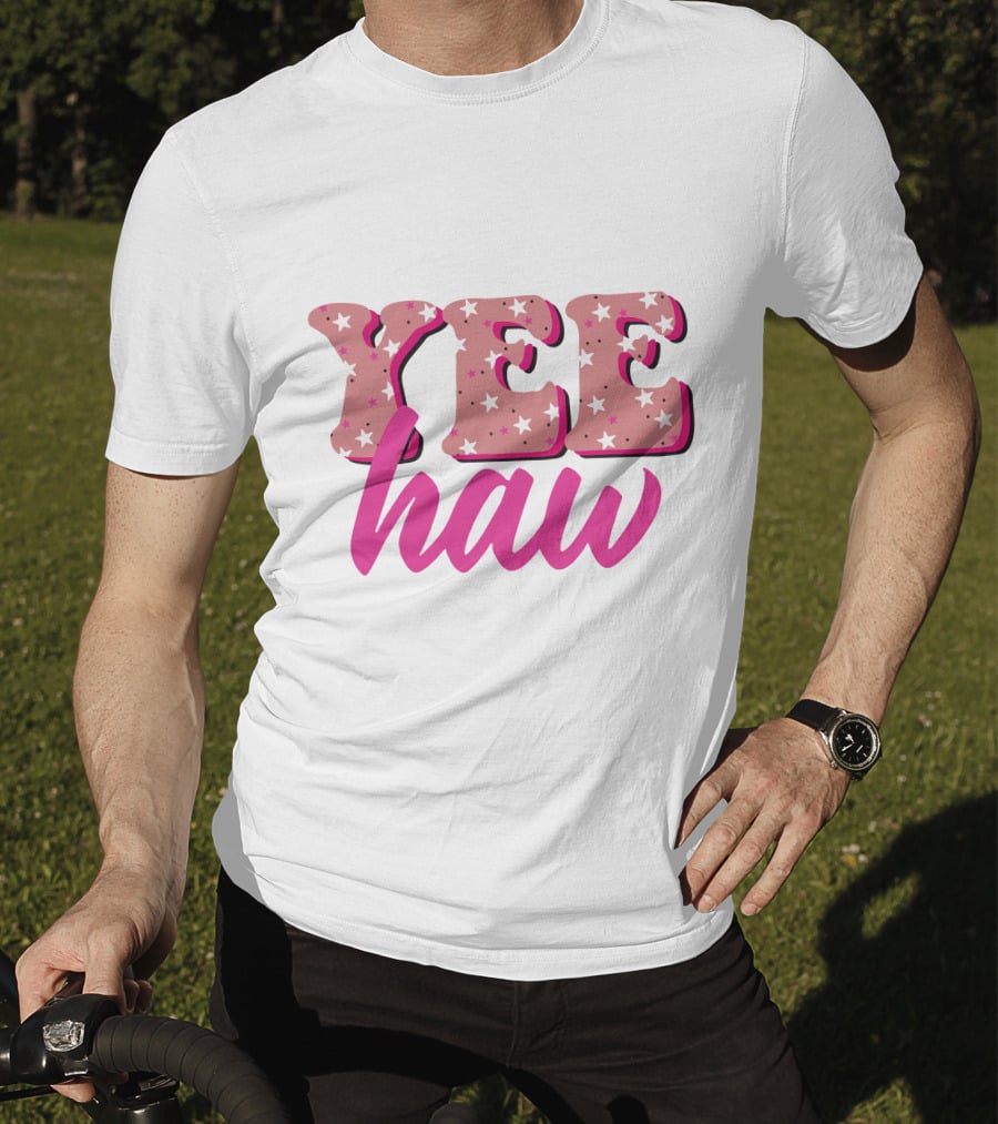 Retro Yee Haw Star Pattern Howdy T-Shirt