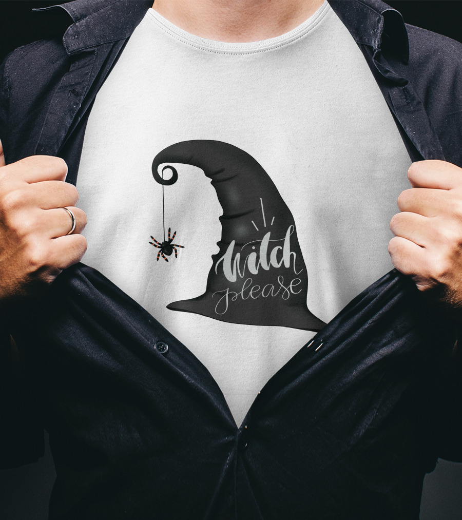 Witch Please Hat With Hanging Spider T-Shirt