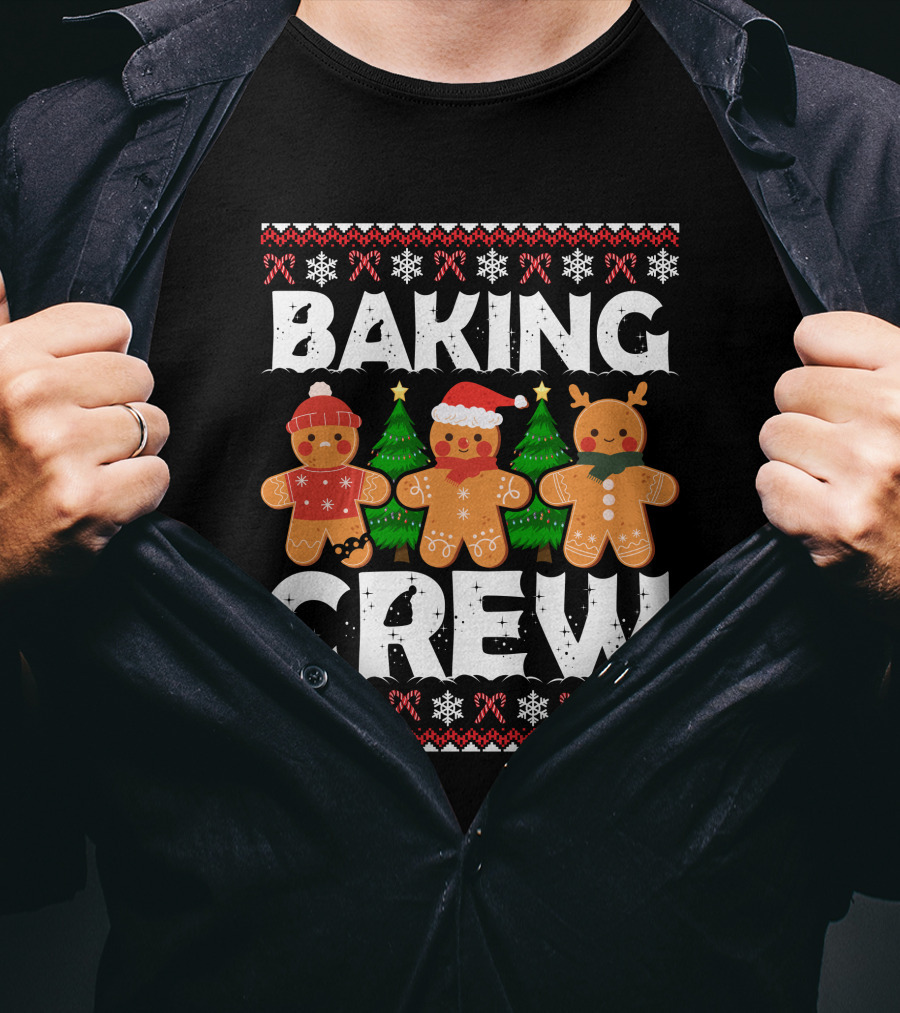 Christmas Baking Crew Gingerbread Holiday Festive T-Shirt