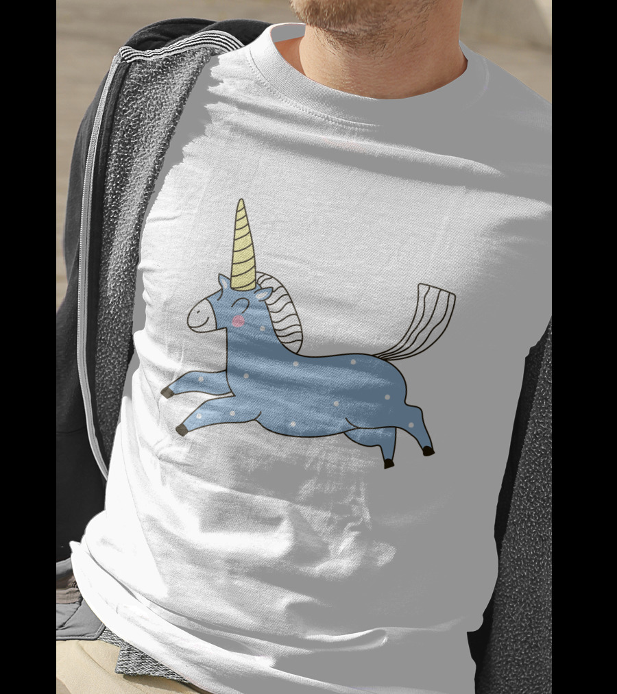 Cute Happy Polka Dot Unicorn T-Shirt