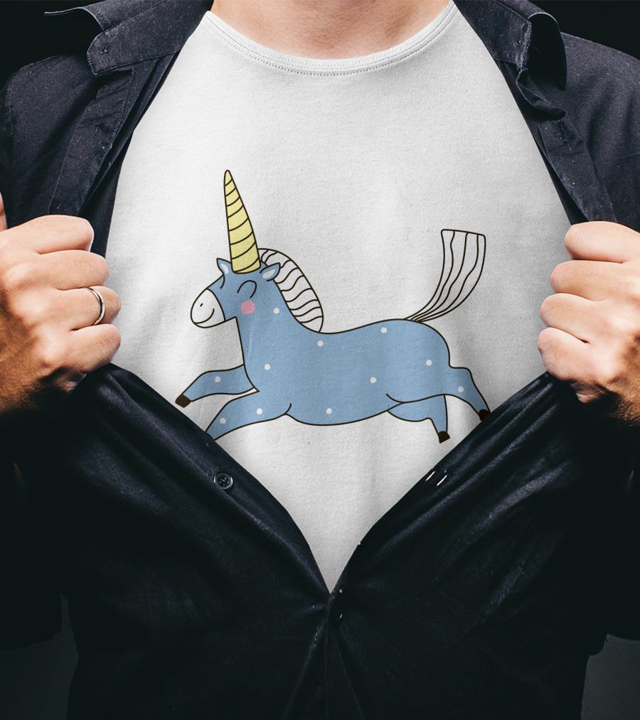 Cute Happy Polka Dot Unicorn T-Shirt