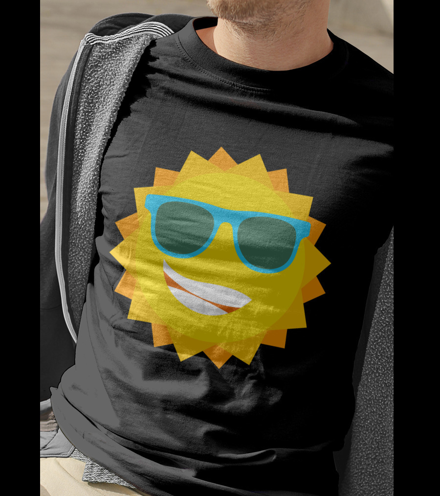 Cool Sun With Blue Sunglasses T-Shirt