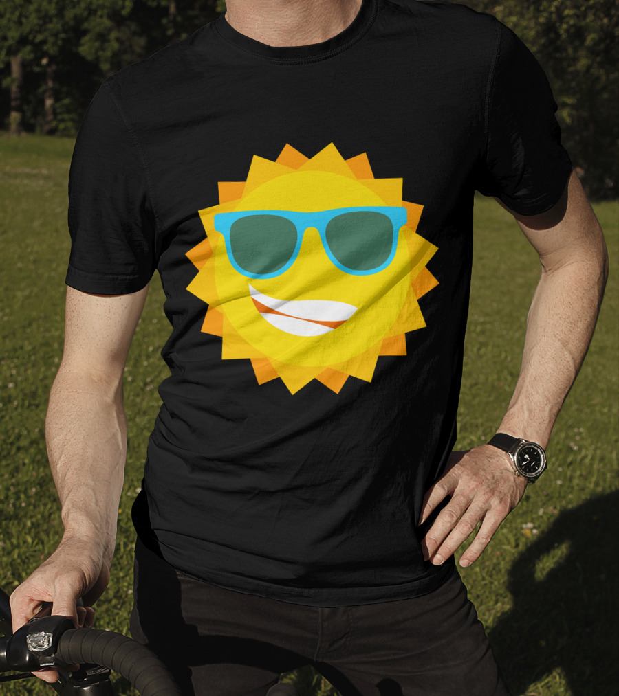 Cool Sun With Blue Sunglasses T-Shirt