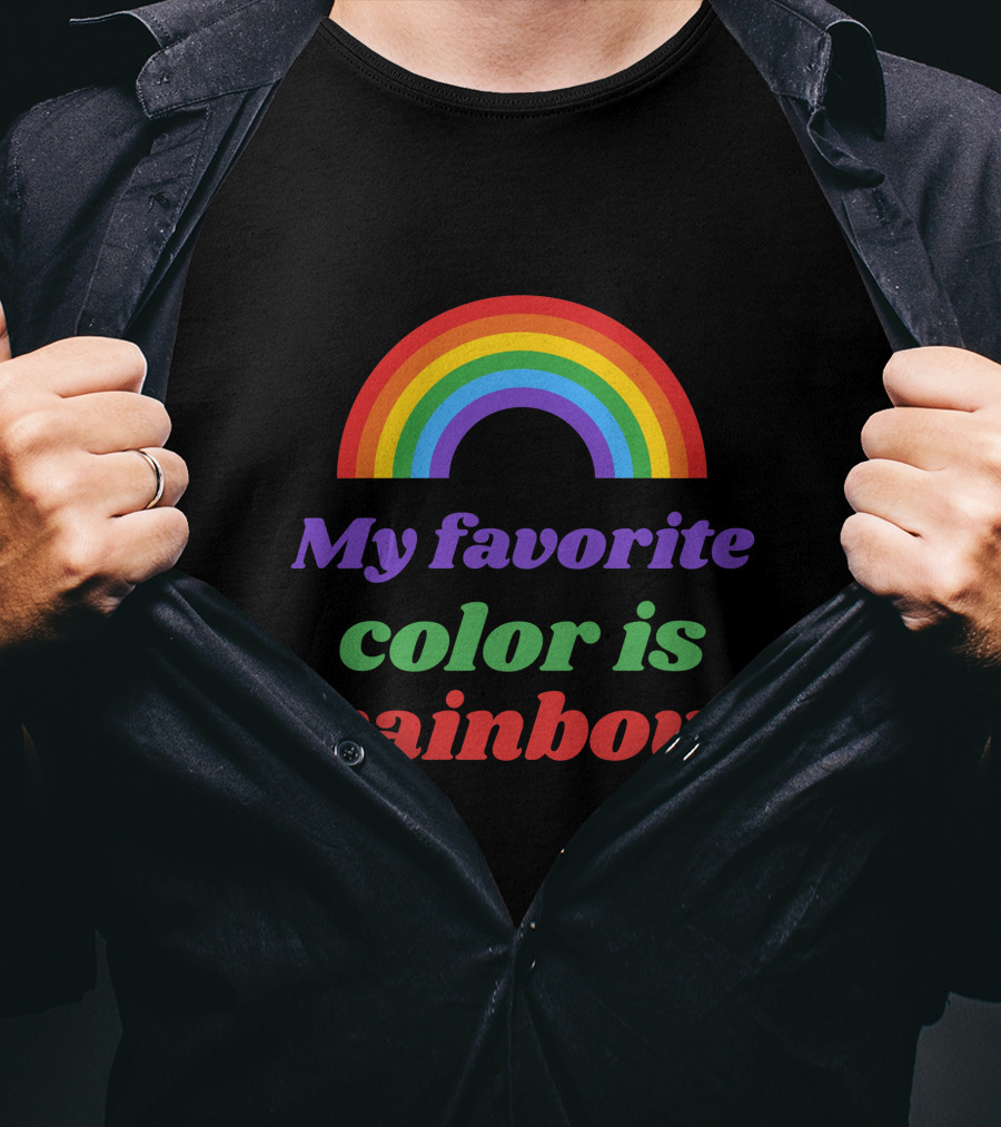 My Favorite Color Is Rainbow Vibrant Arch Spectrum T-Shirt