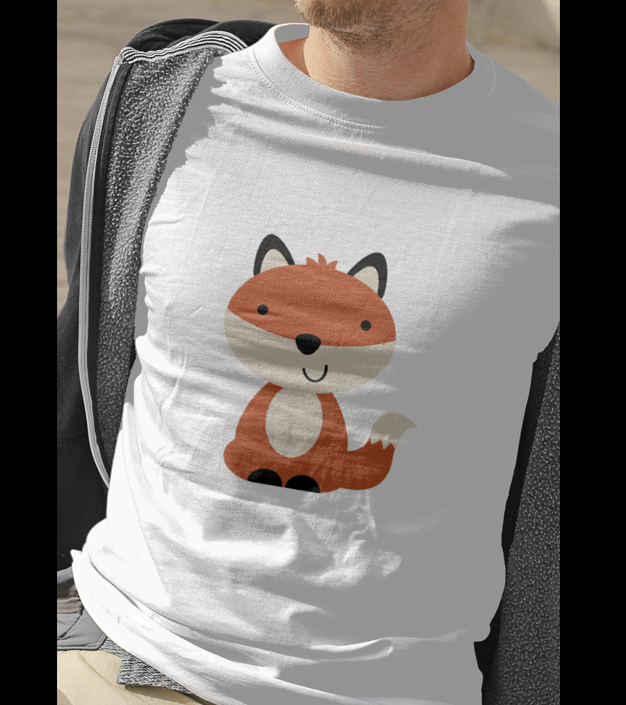 Cute Baby Cartoon Fox T-Shirt