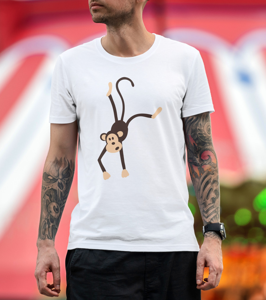 Funny Cartoon Monkey Doing Handstand T-Shirt
