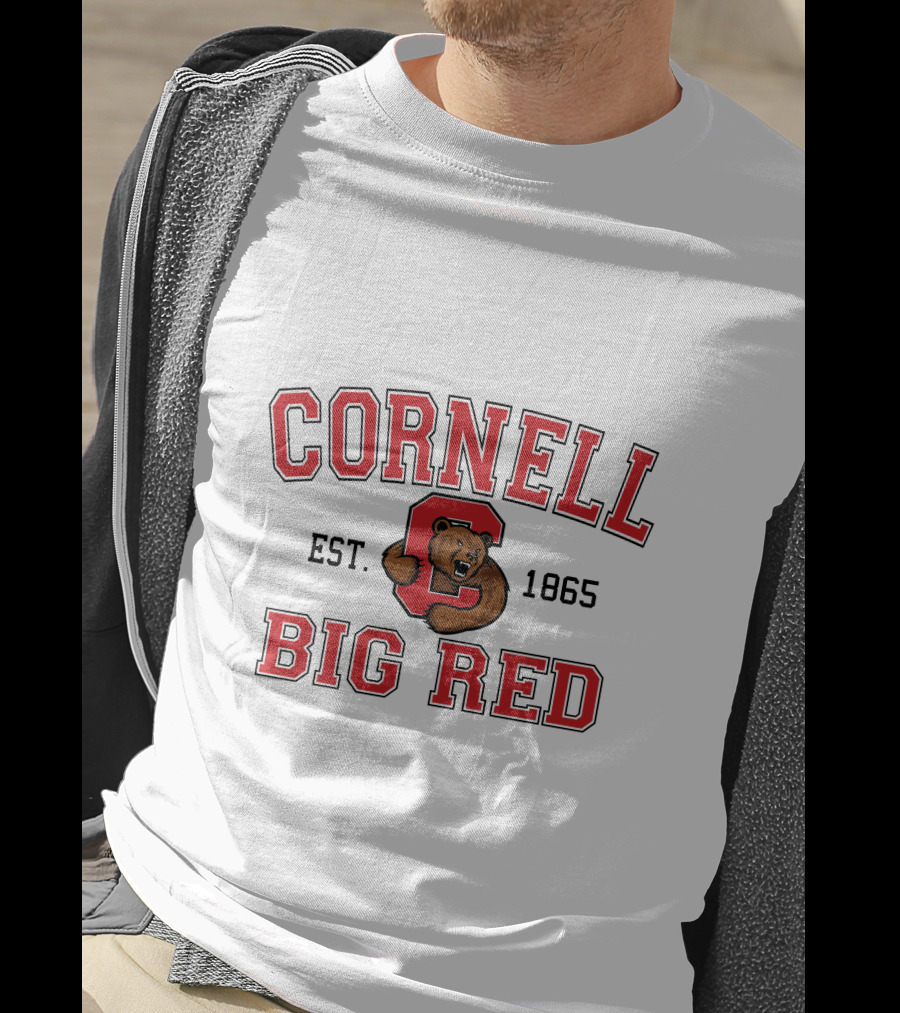Cornell University Big Red Bear Logo Est 1865 T-Shirt