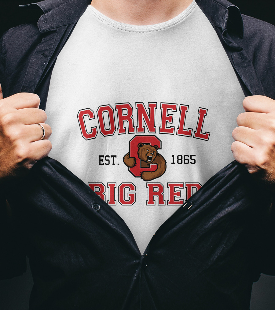 Cornell University Big Red Bear Logo Est 1865 T-Shirt