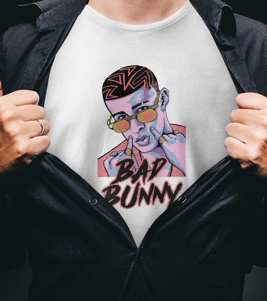 Bad Bunny Hip Hop Retro Sunglasses T-Shirt