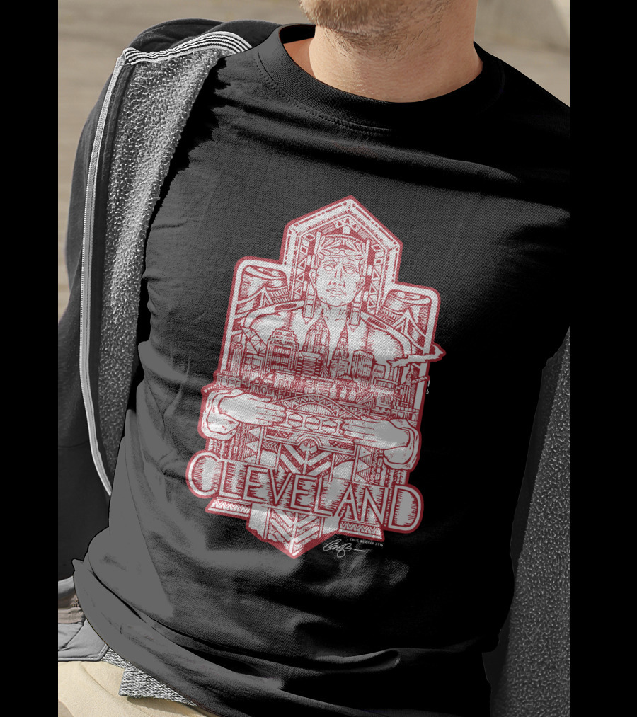 Cleveland Cityscape Guardian Red Line T-Shirt