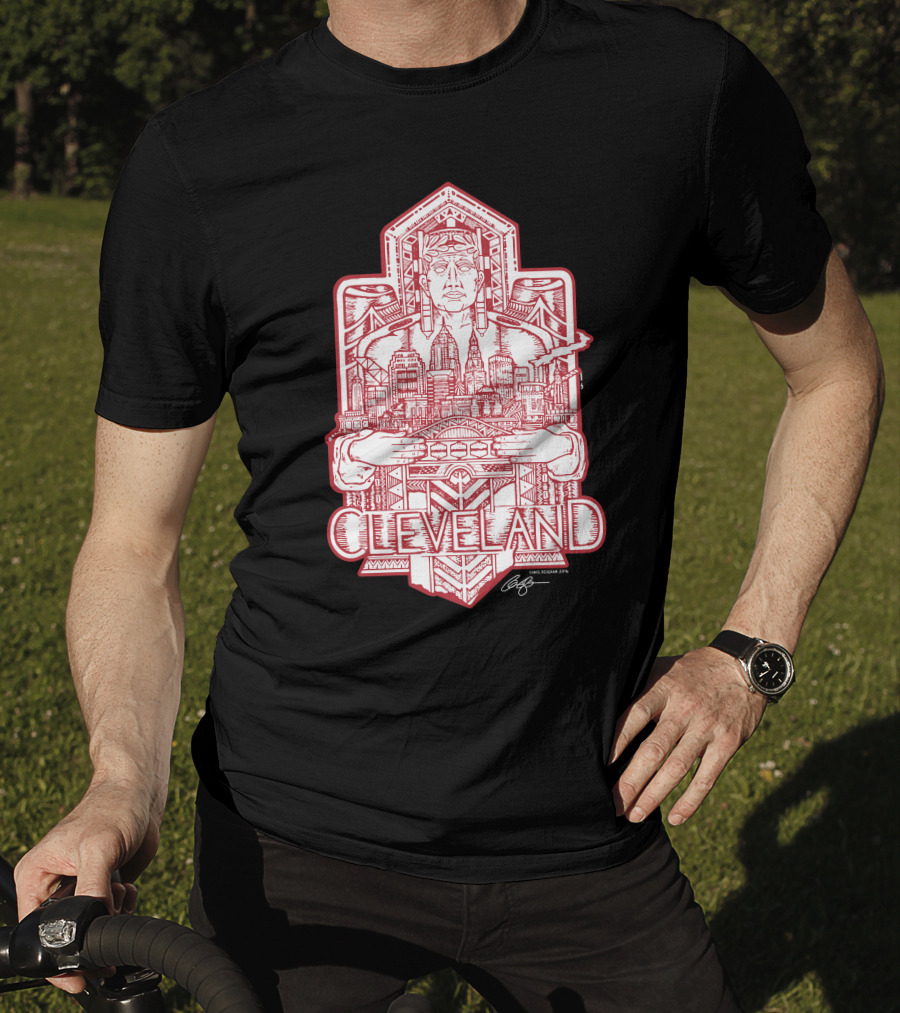 Cleveland Cityscape Guardian Red Line T-Shirt