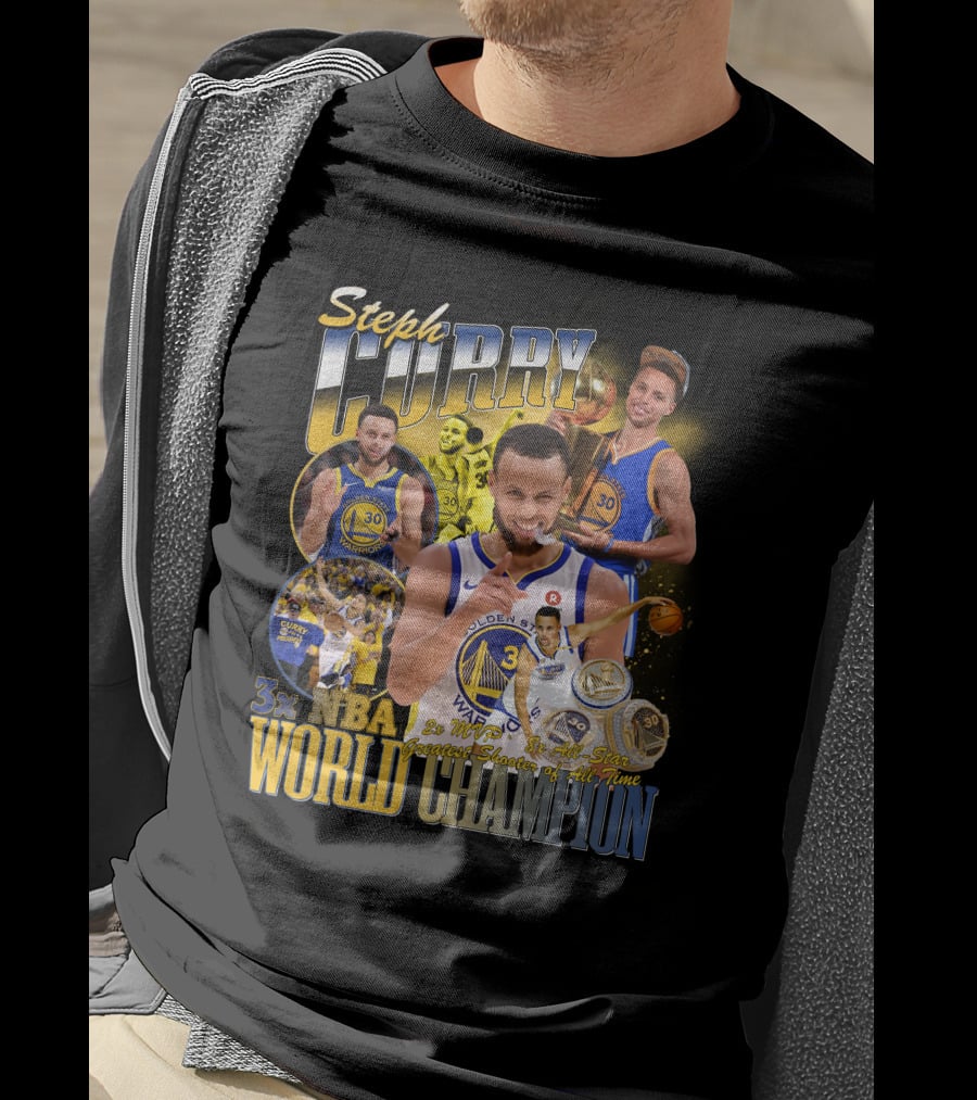 Steph Curry 3x NBA MVP World Champion Greatest Shooter Of All Time T-Shirt