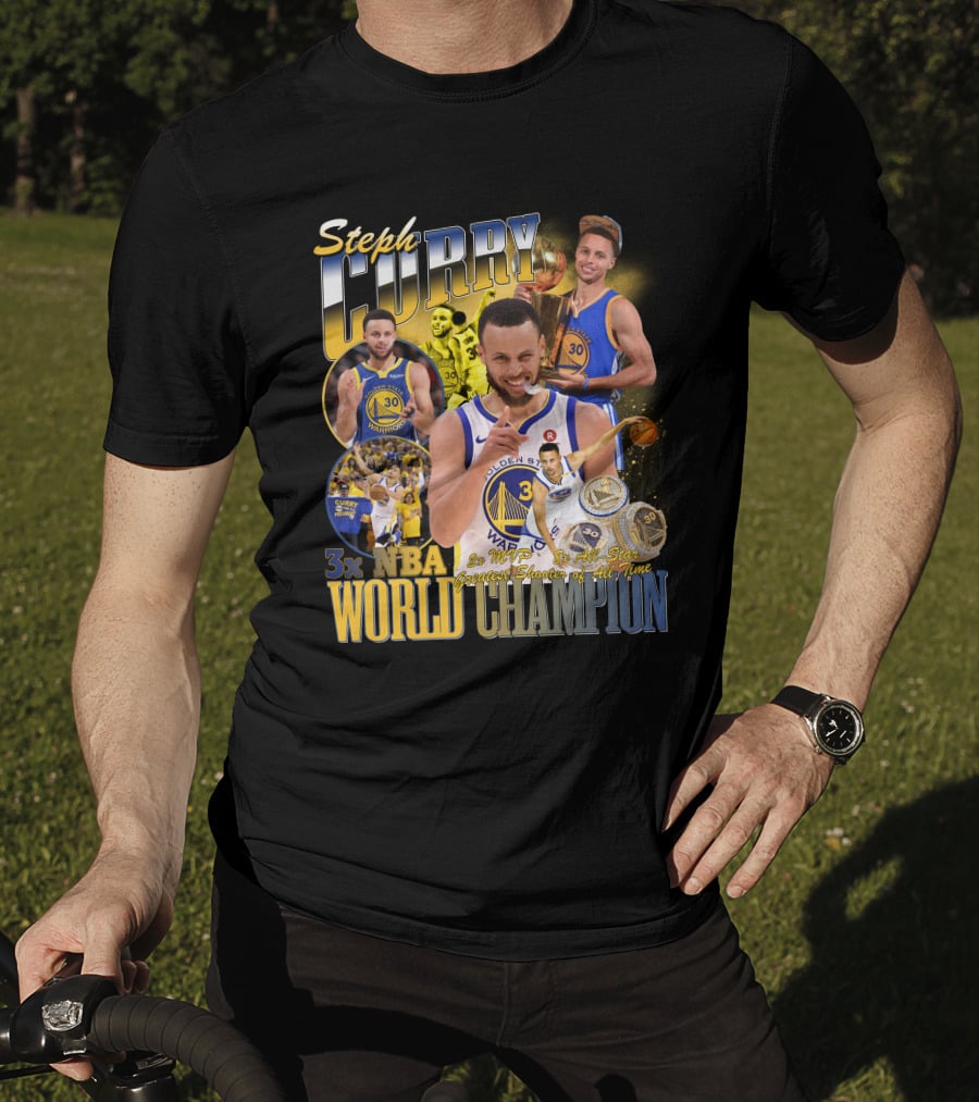 Steph Curry 3x NBA MVP World Champion Greatest Shooter Of All Time T-Shirt