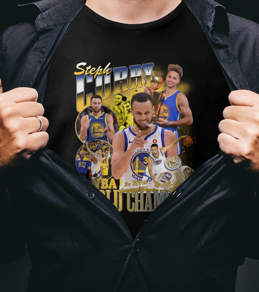 Steph Curry 3x NBA MVP World Champion Greatest Shooter Of All Time T-Shirt