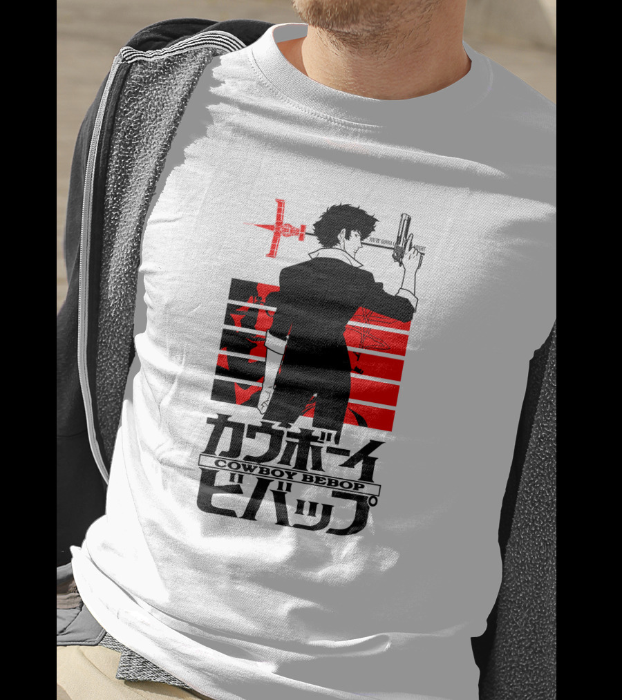 Cowboy Bebop Spike Spiegel Red Stripes Jet Swordfish II T-Shirt