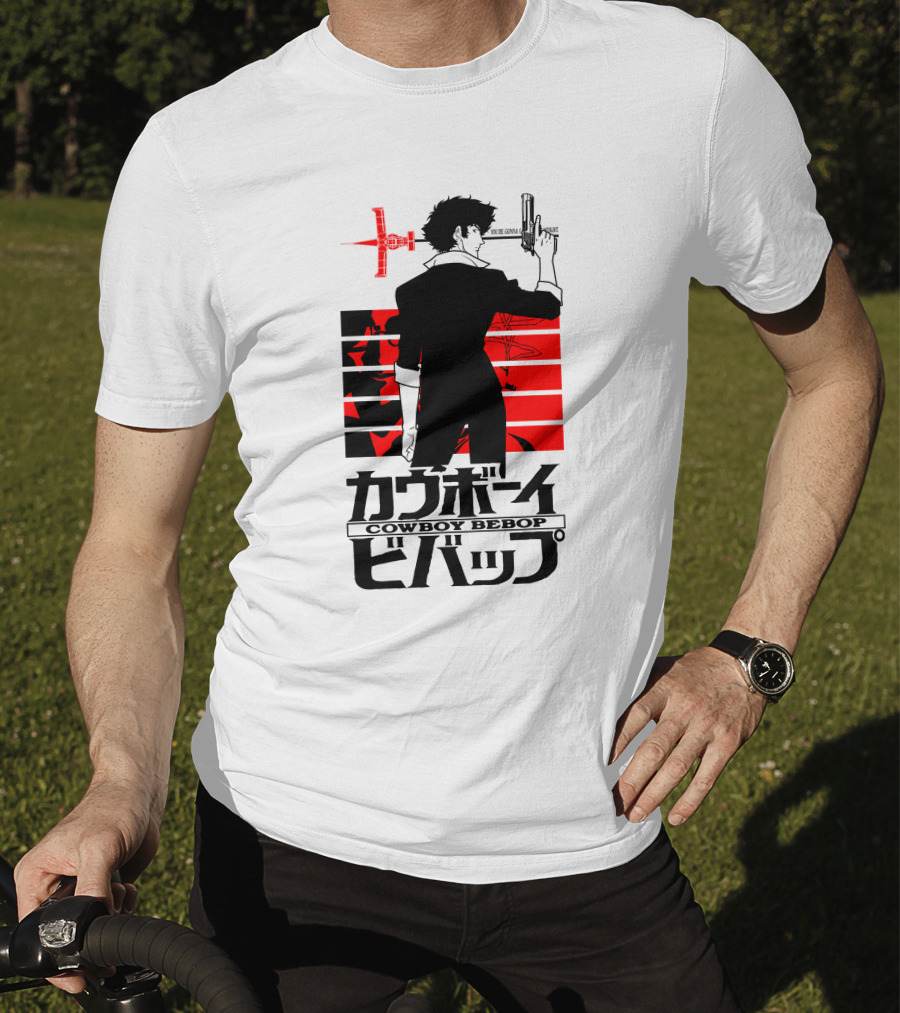 Cowboy Bebop Spike Spiegel Red Stripes Jet Swordfish II T-Shirt