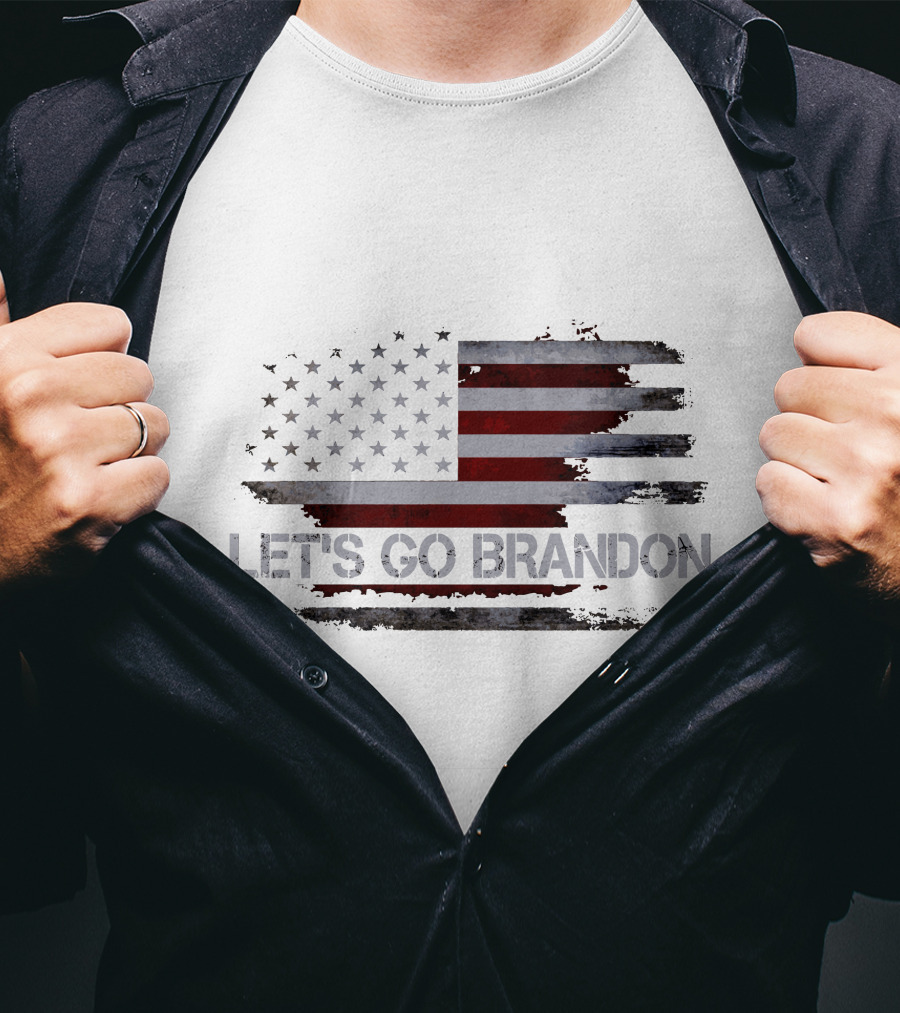 Let's Go Brandon American Flag Conservative Anti Liberal T-Shirt