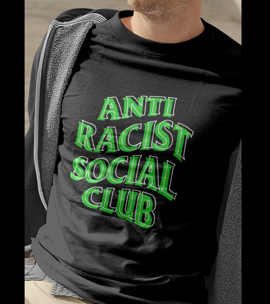 Anti Racist Social Club Green Text T-Shirt