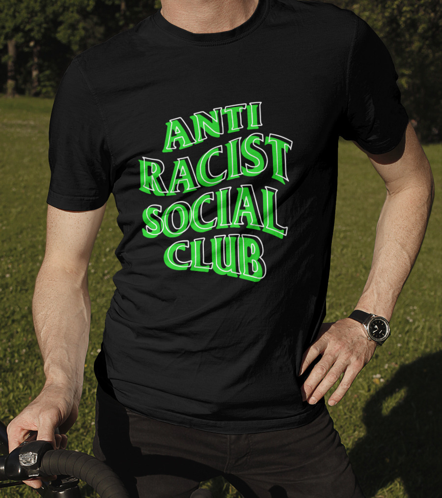 Anti Racist Social Club Green Text T-Shirt