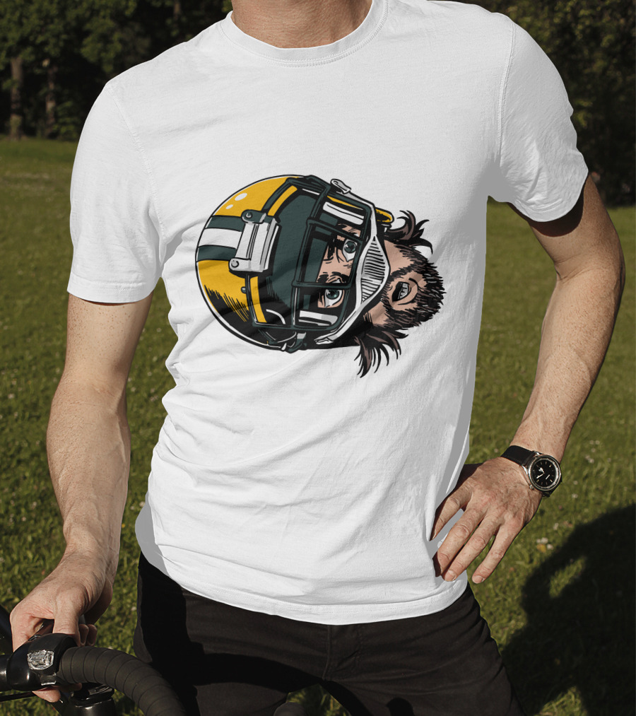 Aaron Rodgers Green Bay Packers Helmet T-Shirt