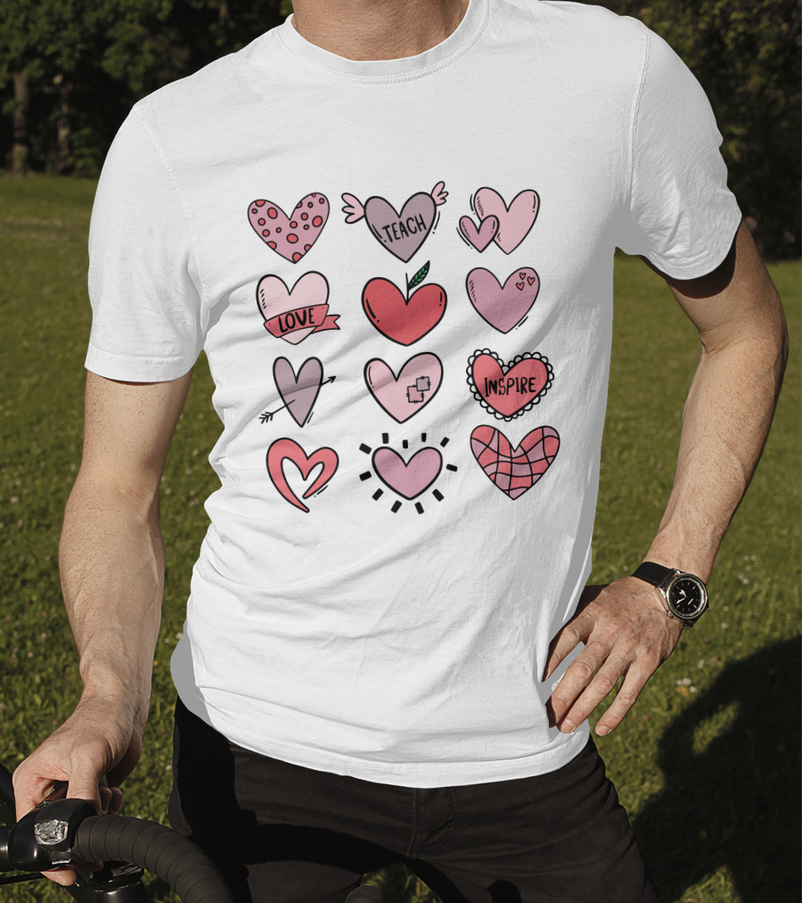 Teach Love Inspire Hearts Valentine T-Shirt